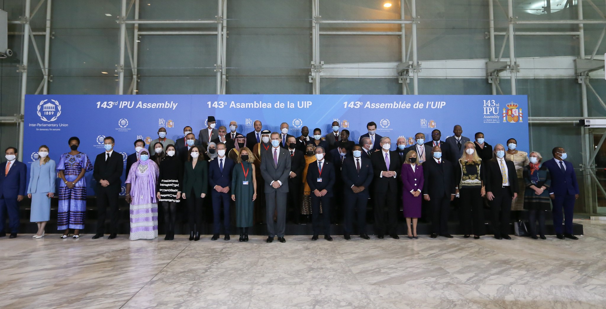 Inauguración de la 143 Asamblea de la Unión Interparlamentaria, en Madrid