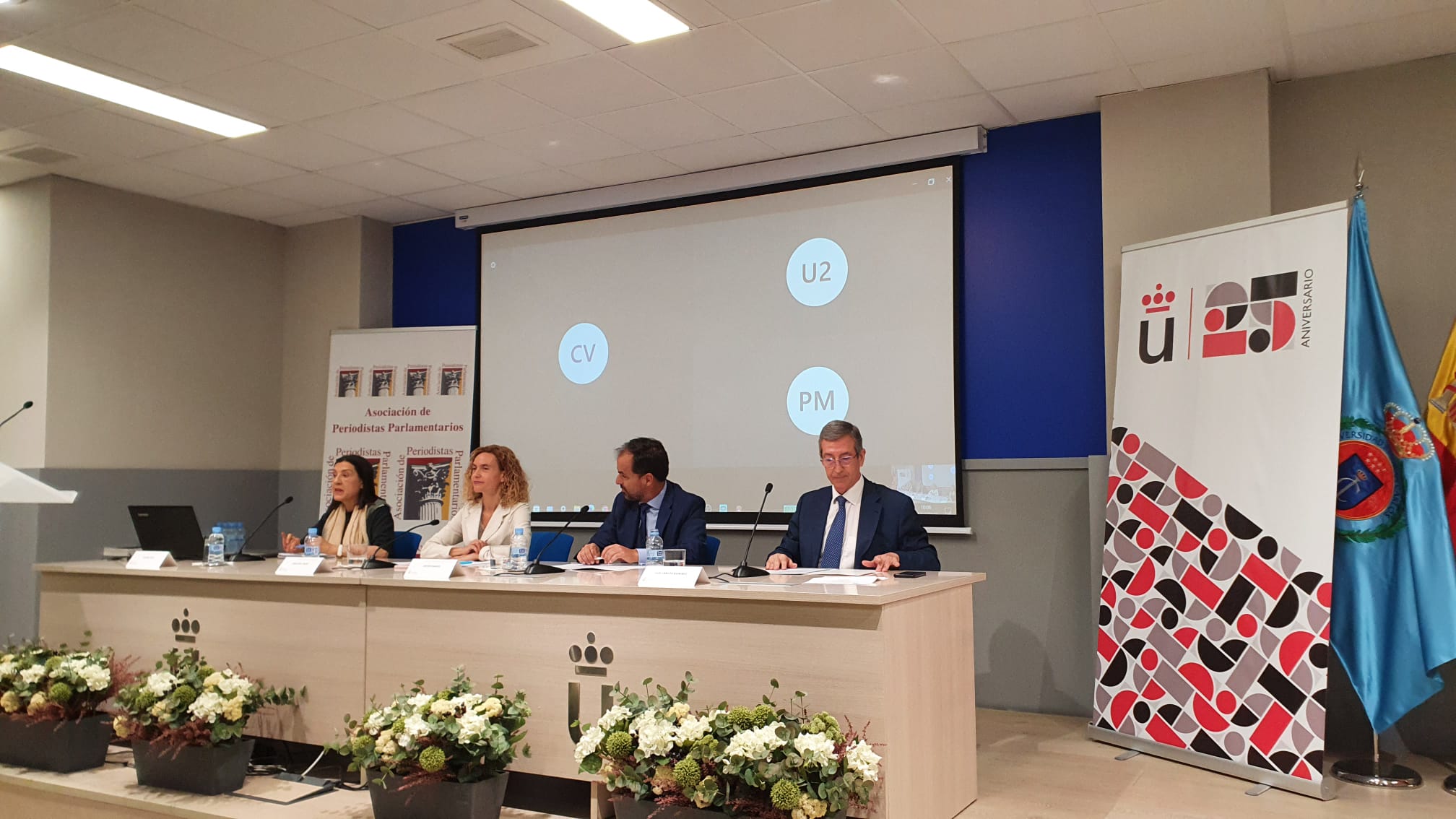 La presidenta del Congreso de los Diputados, Meritxell Batet, inaugura el curso de verano de la Asociación de Periodistas Parlamentarios en la Universidad Rey Juan Carlos.