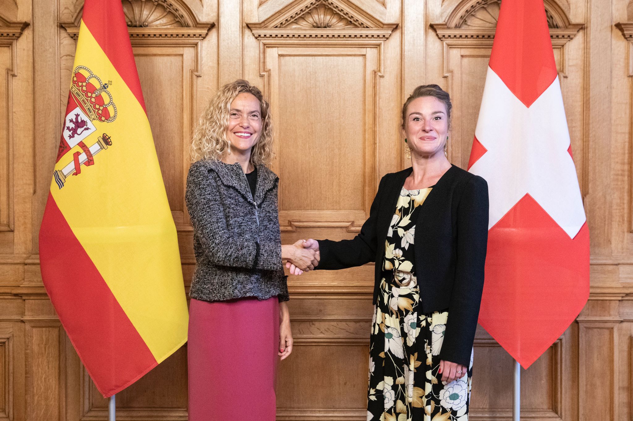 Visita de la presidenta del Congreso de los Diputados, Meritxell Batet, al parlamento suizo. 