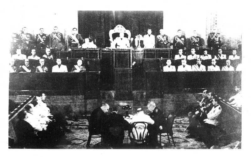 Inauguración de la primera legislatura de las Cortes Españolas.  16 de marzo de 1943