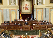 Vista General de la Mesa del Congreso durante la intervención del candidato a la Presidencia, Pedro Sánchez