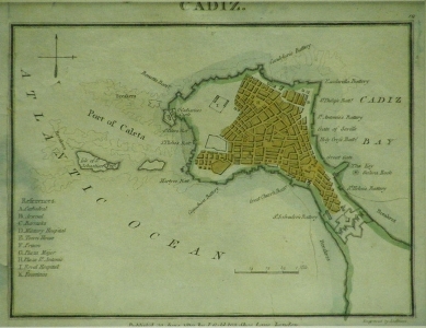 Plano de Cádiz. Fondo doceañista. Consorcio bicentenario 1812.