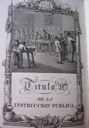 Constitución política de la monarquía española promulgada en Cádiz a 19 de marzo de 1812, grabada y dedicada a las Cortes por Jose María Santiago. 1822