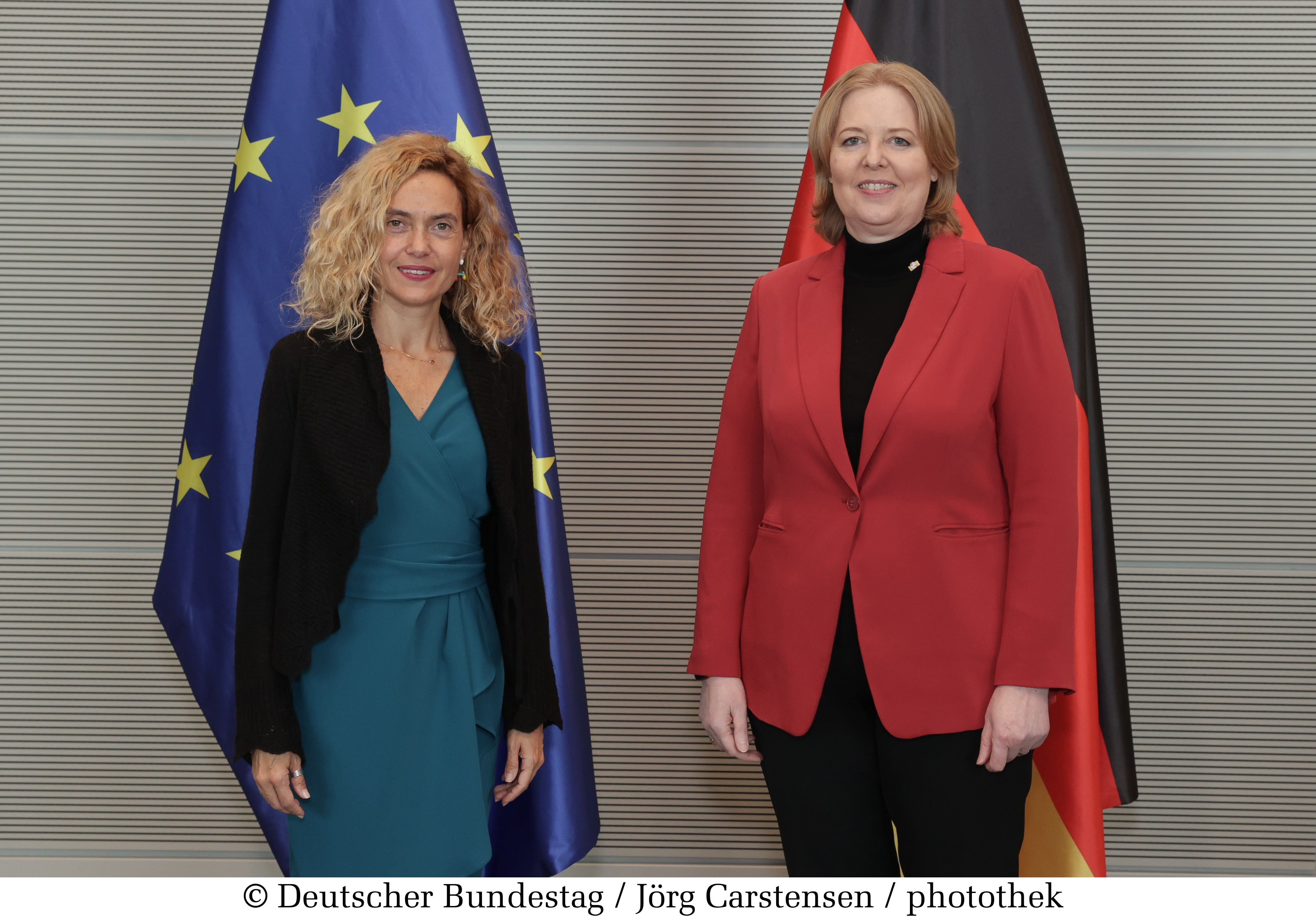 Visita de la presidenta del Congreso de los Diputados, Meritxell Batet, al Parlamento alemán y encuentro con la presidenta del Bundestag, Bärbel Bas